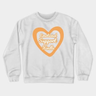 Emotional Support Kindle Yellow - Text On Hollow Heart Crewneck Sweatshirt